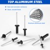 Besitu 520pcs Black Rivets Pop Rivets Assortment Kit,14 Sizes Aluminum