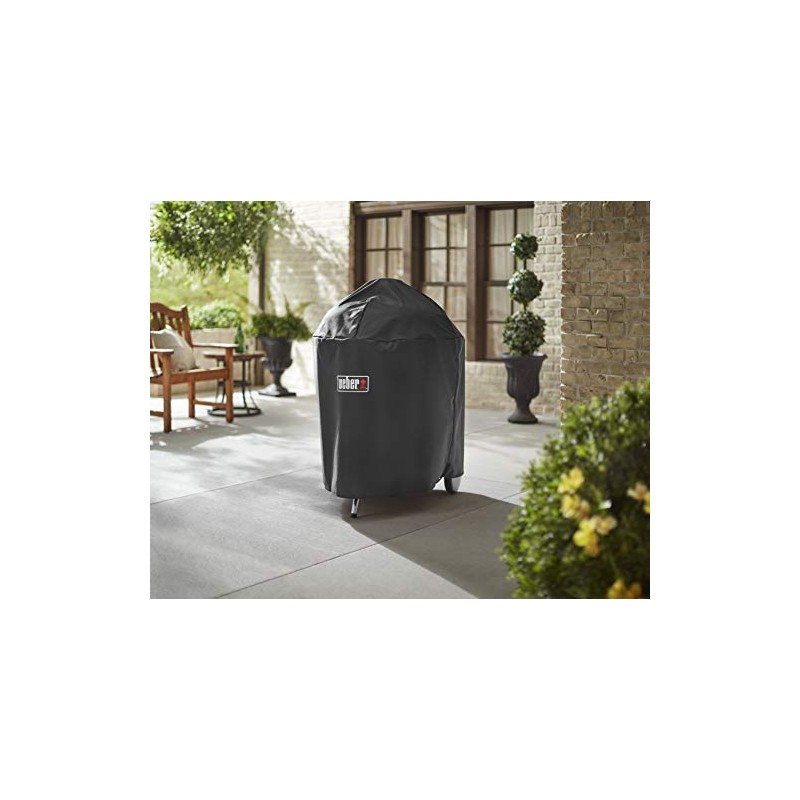 Weber Cover for 26‑Inch Charcoal Grills, Black – Durable UV‑Resistant