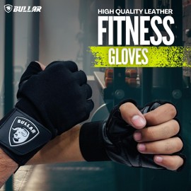 BULLAR Gym Fitness Gloves for Men Women, Fitness Gym Gloves, Workout Powerlifting Gloves, Gym Gloves for Women Breathable Gym Accessories Black XL