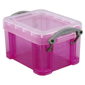 Really Useful Box(R) Plastic Storage Box, 0.14 Liter, 2 1/4in. x 1 3/4in. x 1 1/2in., Assorted Colors, Pack Of 5