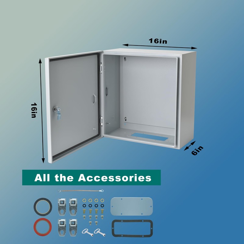Waterproof Electrical Enclosure 16 x 16 x 6'', Outdoor Electrical