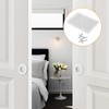 MOROBOR 4pcs White Round Recessed Handle, 65mm Large Stainless Steel