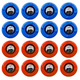 KETIEE Mini Shuffleboard Pucks Equipment Rollers Set 16PCS Shuffleboard Curling Accessories Free Sliding Bead Home Game for Family Fun