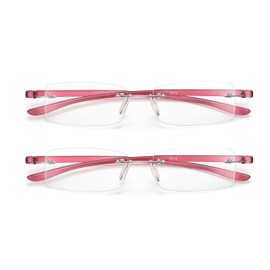 2 Pack Blue Light Blocking Reading Glasses Computer Gaming Black Red Mens Womens (red, 1.25, diopters)