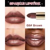 Diamond Glitter Matte Lipstick,Red Brown Metallic Shimmer Lip Gloss Lip