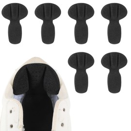 Giantree 3-Pair Heel Pads, Mesh Sticky Heels Pad, Reusable Sponge Pads, Anti-Blister Insoles Heel Protection for Men and Women for Boots Oversized Shoes Improved Shoe Fit (Black)