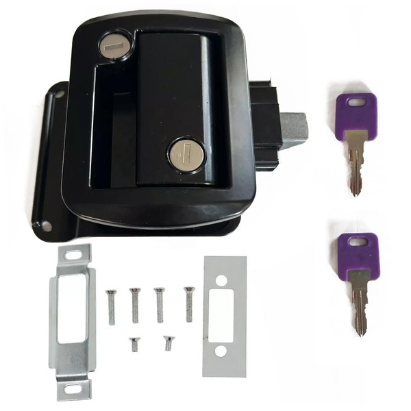 RV Paddle Entry Door Lock Latch Handle Knob Deadbolt Camper