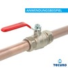 Ball Valve with Compression Fitting for Copper Tube Ø 22