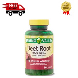 Spring Valley NEW Spring Valley Beet Root Blood Health Dietary Supplement, 1000 Mg, 90 Count