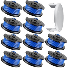 SWASEADA 11Pack 0.065" Pre-Wound String Spool Set for Hart Auto-Feed Cordless Trimmers + Cover Cap Replacement, hart Weed Eater String (11ft/Spool, 10 Spools + 1 Cap)