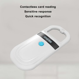 Pet Microchip Scanner, Portable Animal Chip ID Scanner, 134.2KHz 128 Records Data Storage Animal Microchip Reader Scanner for Dog Pig Animal Management