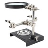 6X Magnifier with Auxiliary Clip Magnifying Glass Holder Third Hand