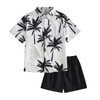 OXUBOAO Boy Summer Clothes Set Kids Hawaii Shirts Button Down