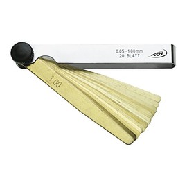HELIOS-PREISSER 0607403 Fühlerlehre Messing, 20Blatt, 0,05-1 mm, 100 mm