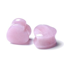 Decentraland 2 Pcs Stone Ear Gauges Earrings Heart-shaped Ear Gauges Plugs Jewelry 12mm(1/2")