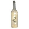 LED Bottle with Motif, Heart Papa, Grey, 29 cm, Bottle