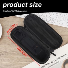 lasuroa Carrying Case for DJI OSMO Pocket 3, Portable Storage Bag Zipper Case with Wrist Strap Protective Practical Camera Accessories