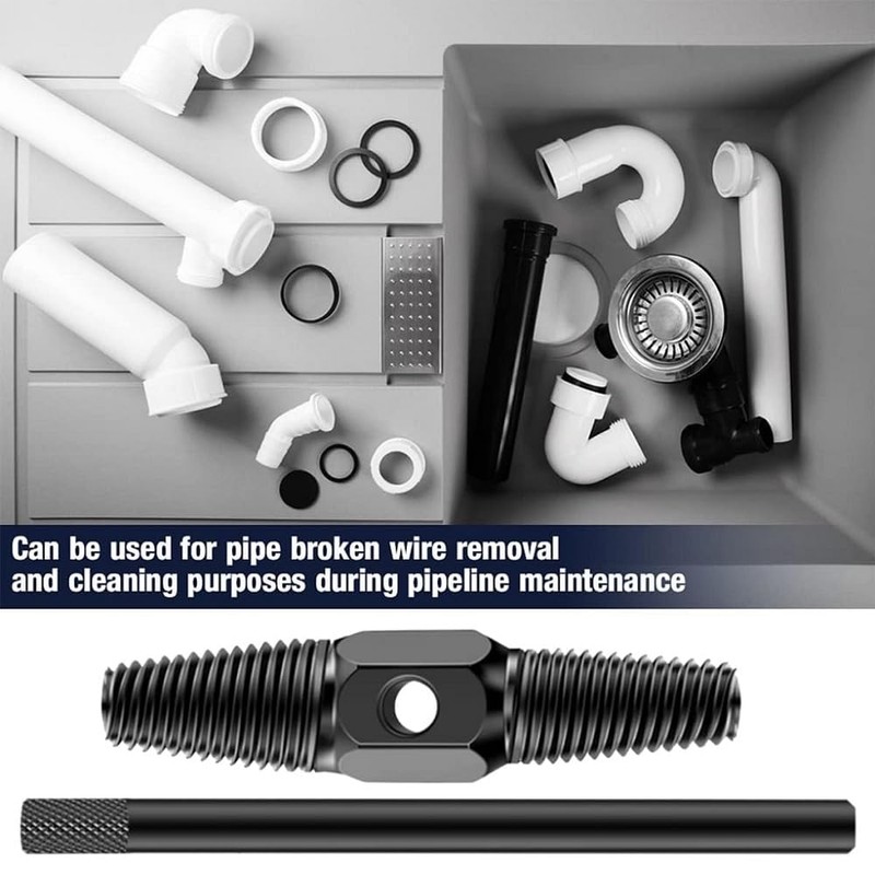 Double Head Screw Extractor 1/2 and 3/4 Inch with Stick,