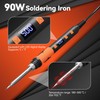 DACKZZM Soldering Iron Kit,90W LED Digital Temperature Controlled Soldering