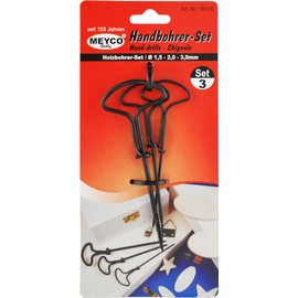 Hand Drill – Chestnut Wood Drill – Set of 3