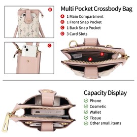 GAEKEAO Crossbody Bags for Women Small Leather Cell Phone Purse Bag Wallet with RFID Blocking Credit Card Slots