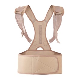 MQ PERFECT Posture Corrector - Adjustable Magnetic Brace - Neoprene Back Trainer with Padding - Supports Posture, Can Relieve Back and Shoulder Pain - 39 x 32 x 0.5 cm, M