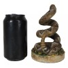 Realistic Ferocious Attacking Diamondback Rattlesnake in Coiled Posture Figurine