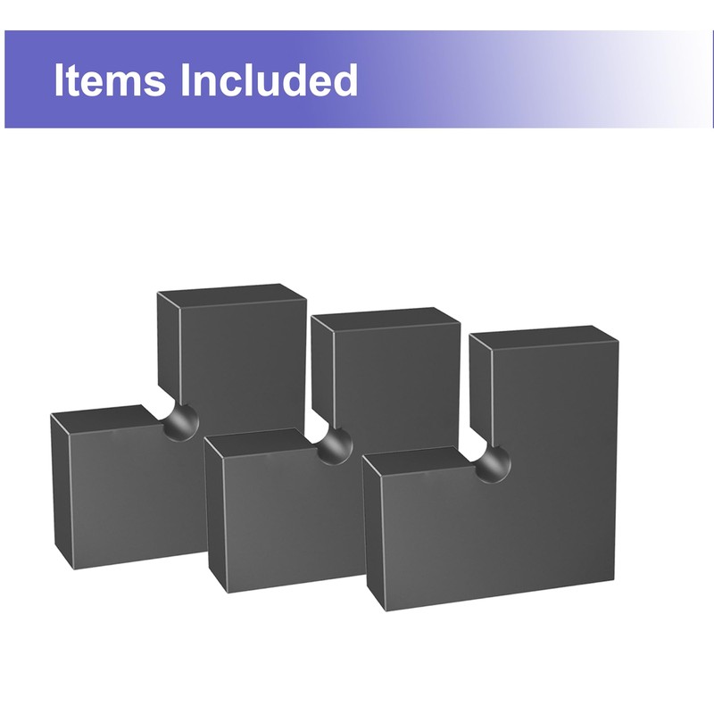 Hehdbz 3 Pack Flat Handrail High Corner Connector, 100mm Strength