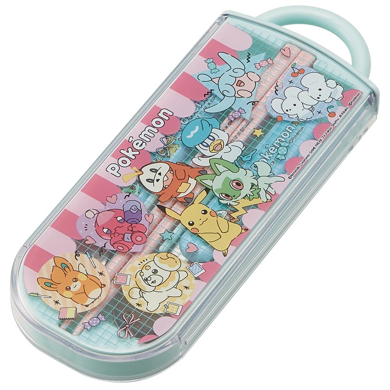 Skater TACC2AG-A Children's Cutlery Set, Lunch, Chopsticks, Spoon, Fork, Made