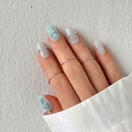 Syrup Chrome Parts Ball Charm Handmade Nail Tips 15 Colors - Oval-Short / 시럽 크롬파츠 볼참 수제네일팁 15컬러 - 오발-숏