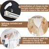 Aifeier ET 50 Pcs White Traverse Rod Slide Curtain Track
