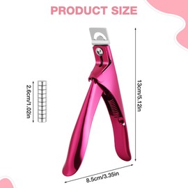 ALIIP Nail Clippers for Acrylic Nails Set with 10 Magnets,Professional Stainless Steel Nail Tip Cutter with Precision Blade,Salon & Home DIY Manicure Tools,for Acrylic Extensions, False Nails and Tips
