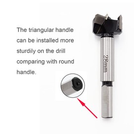 Forstner Drill Bits 28mm (1-3/32 inch) Tungsten Carbide Wood Hole Saw Auger Opener Woodworking Drilling Tool Wood Cutter
