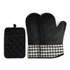 Silicone Oven Mitts, Heat Resistant 2PCS Oven Mitts with Soft