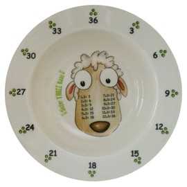 theMultiples Times Table Dinnerware 4-piece Middle Years 7 inch Melamine Rimmed Bowl Set