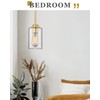 Audickic Brass Pendant Lights Kitchen Island 2 Pack, Farmhouse Gold
