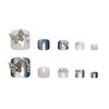 Square Press on Toenails Short Cat Eye Fake Toe Nails