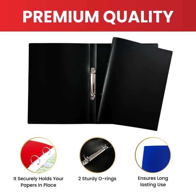 Janrax A4 Purple PP Ring Binder – 25mm Spine, 2