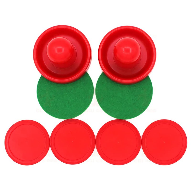 4 Pcs Air Hockey Pushers with 8 Pcs Pucks -