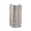 Household Essentials Closet 10-Pocket Hanging Shoe Side Blended Canvas Storage,