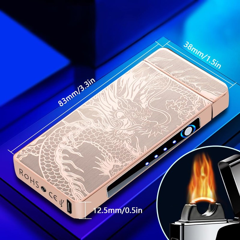SKRFIRE Electric Rechargeable USB Plasma Arc Lighters High Power Flame