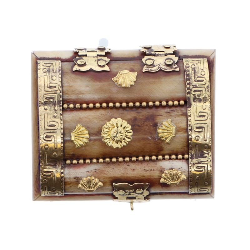 Gold Bone Box Decorative Keepsake Box - Small