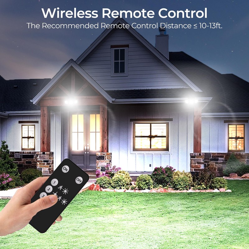 CINOTON Solar Motion Sensor Outdoor Lights, 3 Modes LED Security