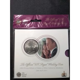 THE OFFICAL U.K. ROYAL WEDDING 2011 COIN PRINCE WILLIAM & KATE