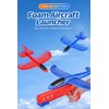 Foam Glider Launcher Toy, Kids Outdoor Flying Airplane Set, 13.2''