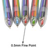 Maydahui 12PCS Multicolor Ballpoint Pen 6-in-1 Retractable Ball Point Pens