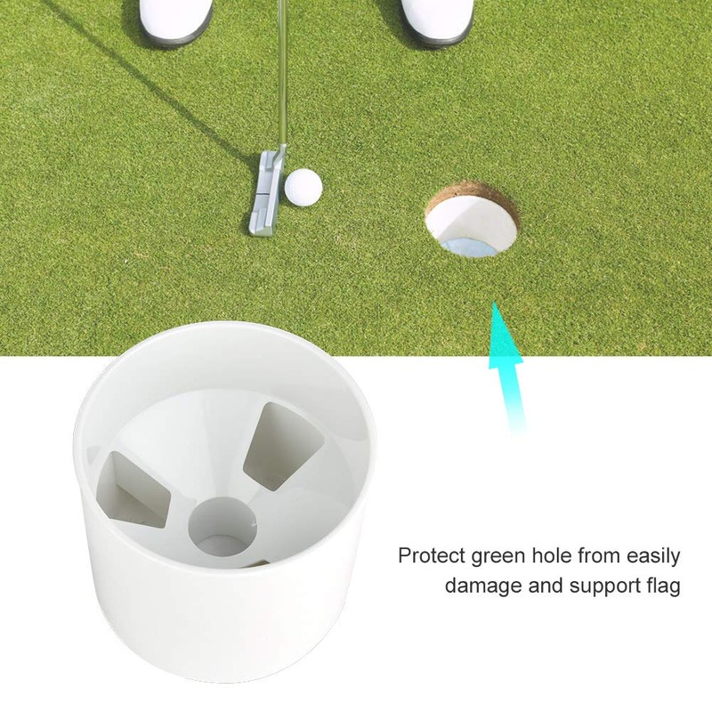 Hole Cup Bright White Plastic Putting Green Hole Practice Cup
