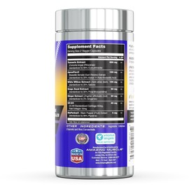 Amazing Muscle Flex Supplement | 60 Veggie Capsules | Non-GMO | Gluten-Free | Made in USA