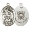 Bliss Sterling Silver Saint Michael/Coast Guard Medal Pendant Necklace 24"