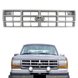 Titanium Plus Autoparts 1989-1990 Compatible With FORD Bronco II 1989-1992 Compatible With FORD Ranger Front Grille Grill FO1200150 Chrome Silver